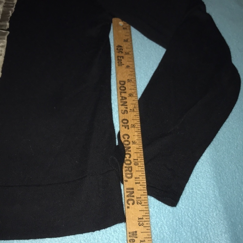 CABI Broadway tuxedo cardigan fringe sweater cashmere cotton blend NEW size M - Picture 9 of 10